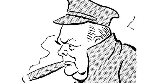 Cartoon from Churchill in Punch Exhibition, Chartwell, Kent